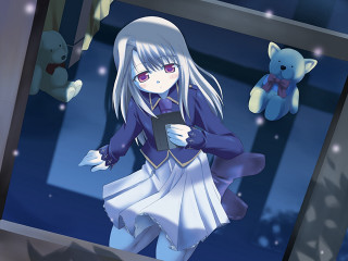Anime teddy bear portrait cellphone - a picture frame free wallpaper