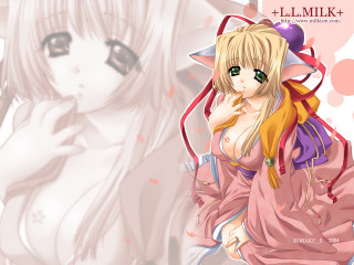 Pink dress cat ears anime - a cat ear free wallpaper