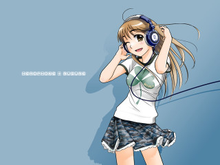 Girl headphones white shirt anime - headphone free wallpaper