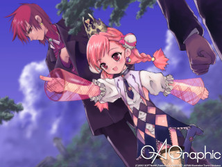 Anime couple gothic flowers braid - gothic free wallpaper