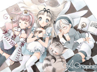 Anime girls bed cat argyle 2 - the floor next free wallpaper