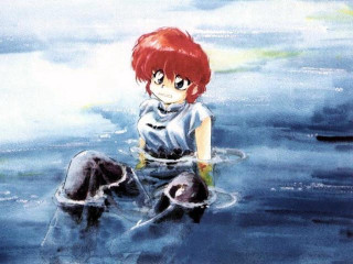 Girl dog water beach sky - cloud and water free wallpaper