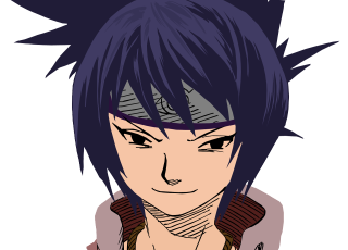 Cartoon shorthair smirk brownjacket bluehair - his face free wallpaper