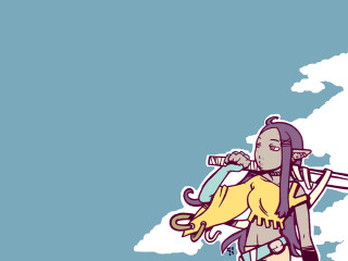 Woman sword bird highfantasy lineart - lineart free wallpaper