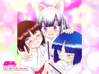 Anime girls anime characters pointing - their finger free wallpaper