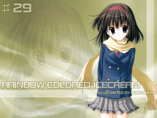 Girl schooluniform scarf manga icecream - a scarf free wallpaper