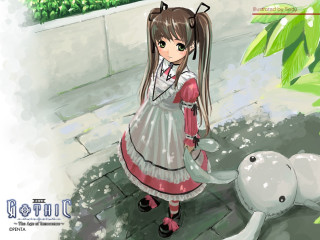 Girl dress walking dog elephant - a girl in a dress free wallpaper for desktop