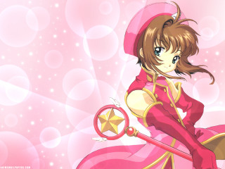 Pink dress magical girl wand - a pink dress holding free wallpaper