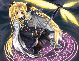 Anime sword girl purple circle - a purple circle free wallpaper
