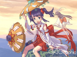 Girl red dress parasol fan - kyoto animation free wallpaper for desktop