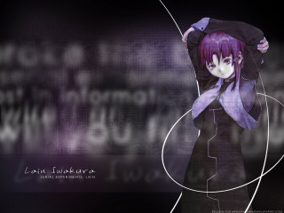 Purple hair girl black dress 2 - a black dress holding free wallpaper