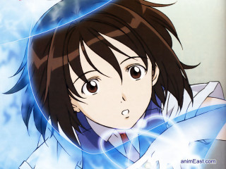 Anime character blue shirt hologram - eizan kikukawa free wallpaper