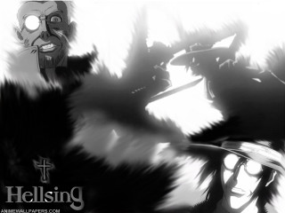Black white two people demon - ada gladys killins free wallpaper