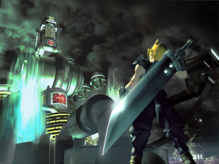 Man sword clock tower city - sots art free wallpaper