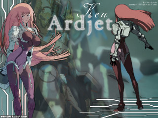 Futuristic girls pilot suits sword - aguri uchida free wallpaper