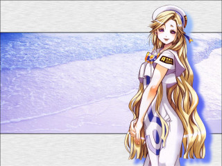 Girl sailor beach long hair - hint of yayoi kasuma free wallpaper