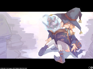 Wizard dragon wolf fantasy illustration - a book free wallpaper