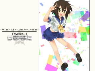 Girl flying schooluniform bow precisionism - a girl in a school uniform free wallpaper