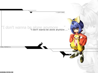 Bluehair yellowshirt girl quote finalfantasy - alone free wallpaper