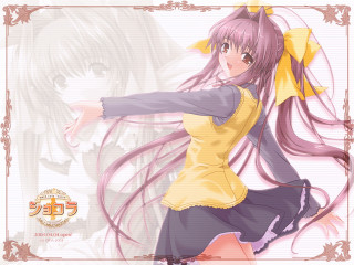 Girl dancing yellow top purple - gold free wallpaper
