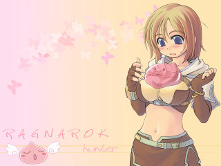 Girl heart butterflies pink fantasy - object free wallpaper