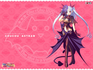 Anime whitehair purpledress sword pinkbackground - a anime character free wallpaper