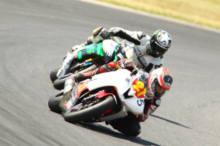 Motorcycle race track grass background - cybernetic free wallpaper