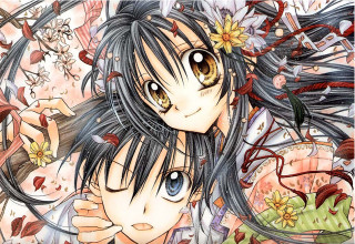 Ai mitsu anime flower girls - neoromanticism free wallpaper