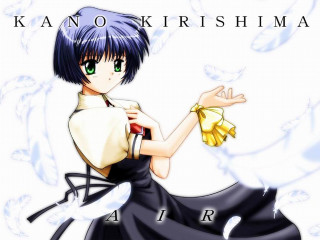 Kano kirishima angel wings blue - a girl in a dress holding free wallpaper
