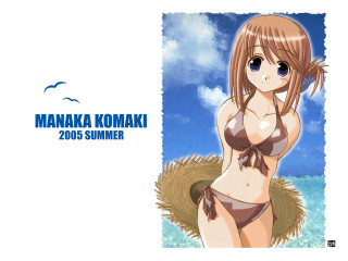 Manaka komaki summer water bikini - a blue sky behind her free wallpaper