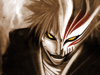 Demon yellow eyes black coat - a white face free wallpaper