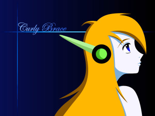Curly broce anime robot blue - a yellow bird free wallpaper