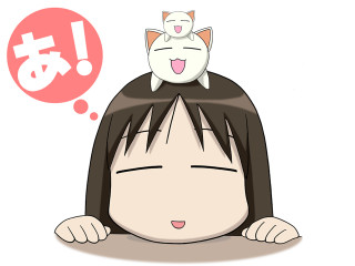 Cat head woman thought bubble - cat free wallpaper