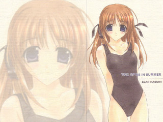 Girl swimsuit anime background blush - the background of the picture free wallpaper