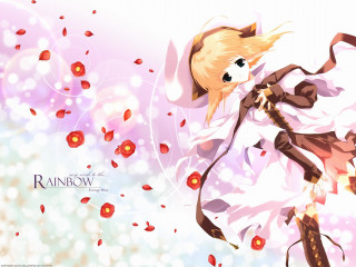 Girl flower head dress flying - a girl in a dress free wallpaper