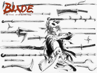 Woman knife sword blade knives - a drawing of a woman holding free wallpaper