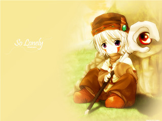 Cartoon character sitting sword hat - his head free wallpaper for desktop