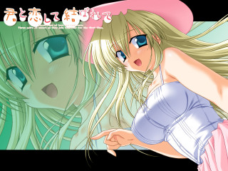 Blonde girl pink hat surprised - a pink hat free wallpaper