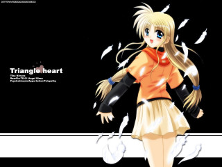 Blonde girl anime stand black - long hair and a dress free wallpaper