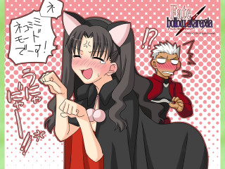 Cartoon cat demon costume cellphone - a cat costume free wallpaper