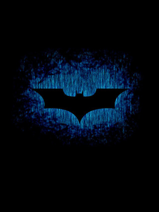 Dark blue batman logo black - free sci-fi wallpaper