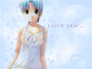 Blue hair green eyes white - cicely free wallpaper