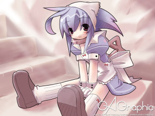 Cartoon girl bluehair purpleoutfit couch - a purple outfit free wallpaper