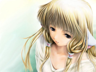 Girl long hair white shirt 15 - photorealism free wallpaper