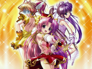 Anime girls starry rayonism magical - a group of anime girls free wallpaper