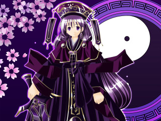 Purple woman alice prin floral - a purple hat free wallpaper