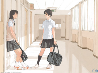 Couple hallway luggage manga schoolgirls - serial free wallpaper