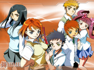 Anime group redwhite background rayonism - a group of anime characters free wallpaper