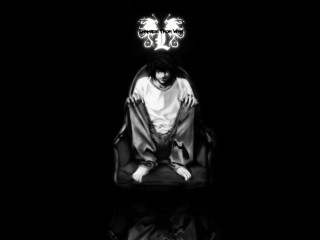 Black white person chair crown - their head free wallpaper
