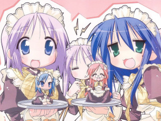 Three anime girls blue white - blue hair free wallpaper for desktop